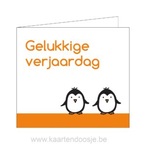 Gelukkige verjaardag kaart pinguin Oudenaarde