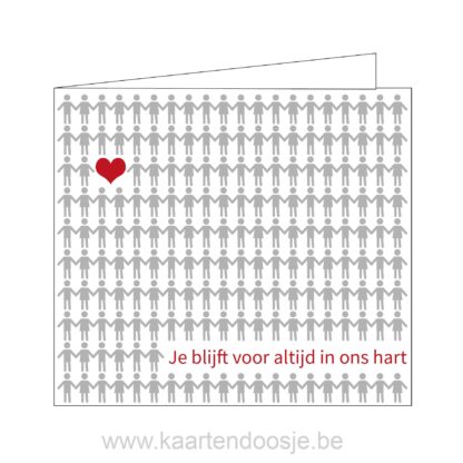 deelnemingskaart condoleancekaart innige deelneming je blijft voor altijd in ons hart Oudenaarde modern