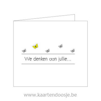 Wenskaarten afscheid deelneming we denken aan jullie geel