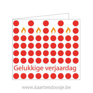 Wenskaarten gelukkige verjaardag kaarsen rood