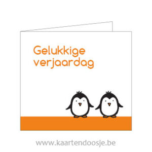 Wenskaarten gelukkige verjaardag pinguins