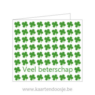 Wenskaarten veel beterschap groen