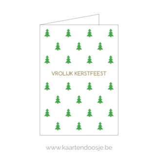 Kerstkaartje kerstomen bos