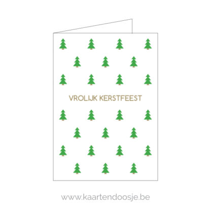 Kerstkaartje kerstomen bos